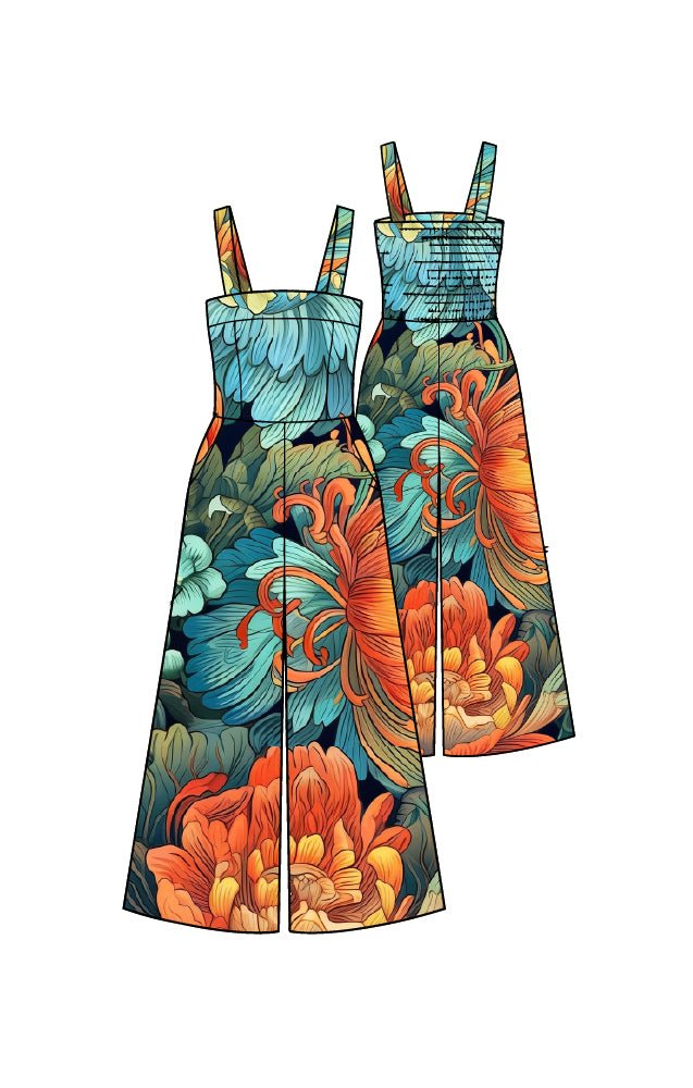 Wide Leg Jump Suit - Atara Collections