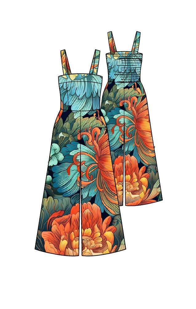 Wide Leg Jump Suit - Atara Collections